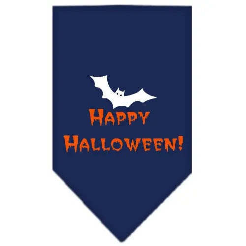 Happy Halloween Screen Print Bandana Navy Blue Small Default Title