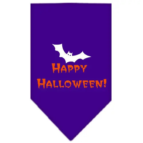 Happy Halloween Screen Print Bandana Purple Small Default Title