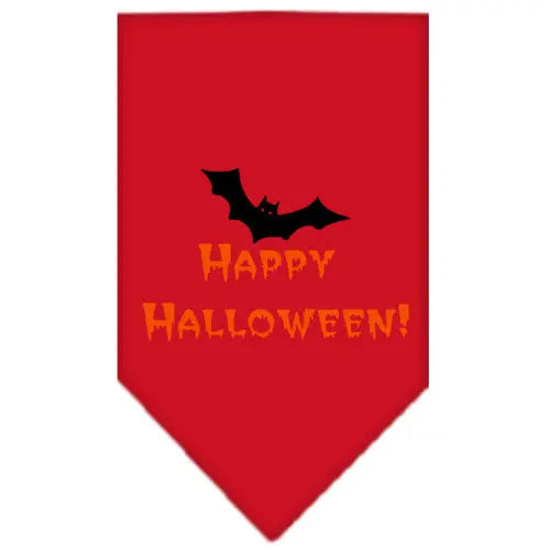 Happy Halloween Screen Print Bandana Red Small Default Title