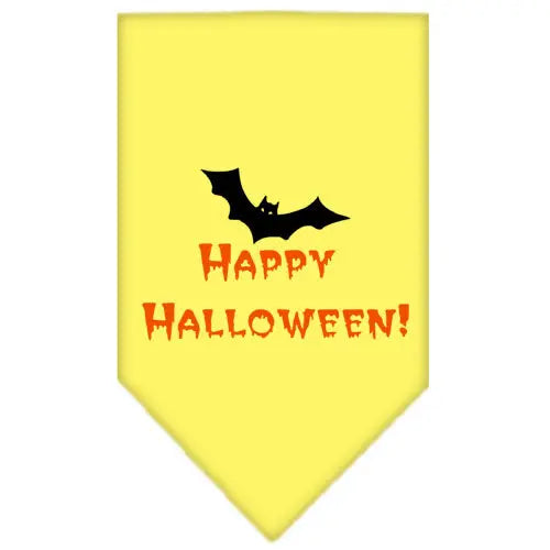 Happy Halloween Screen Print Bandana Yellow Large Default Title