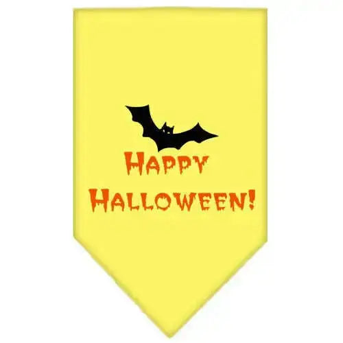 Happy-Halloween-Screen-Print-Bandana-Yellow-Large-GreatEagleInc-319198826
