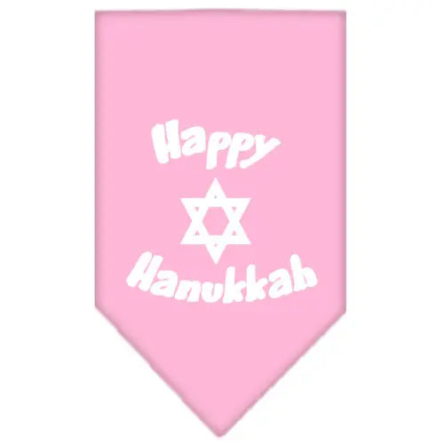 Happy Hanukkah Screen Print Bandana Light Pink Small Default Title
