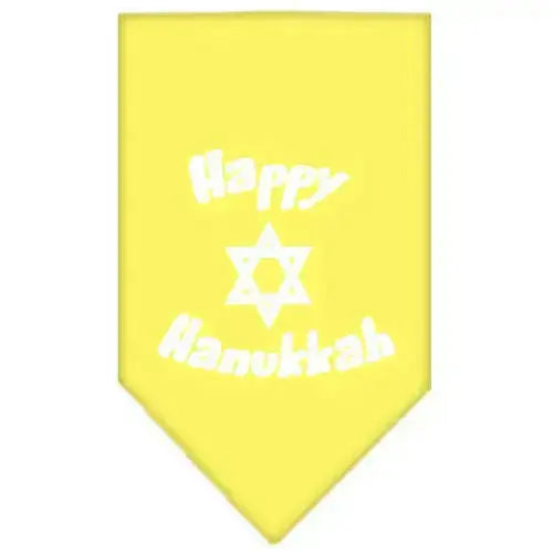 Happy-Hanukkah-Screen-Print-Bandana-Yellow-Large-GreatEagleInc-319836522