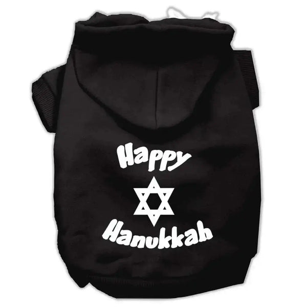 Happy-Hanukkah-Screen-Print-Pet-Hoodies-Black-Size-Med-GreatEagleInc-333935058