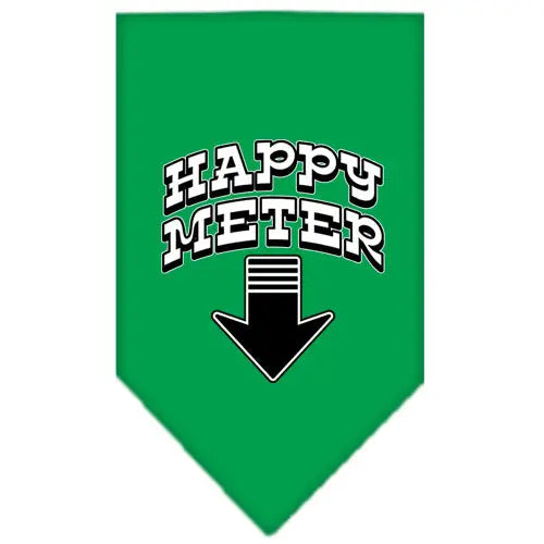 Happy Meter Screen Print Bandana Emerald Green Large Default Title