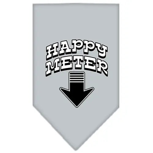 Happy Meter Screen Print Bandana Grey Large Default Title