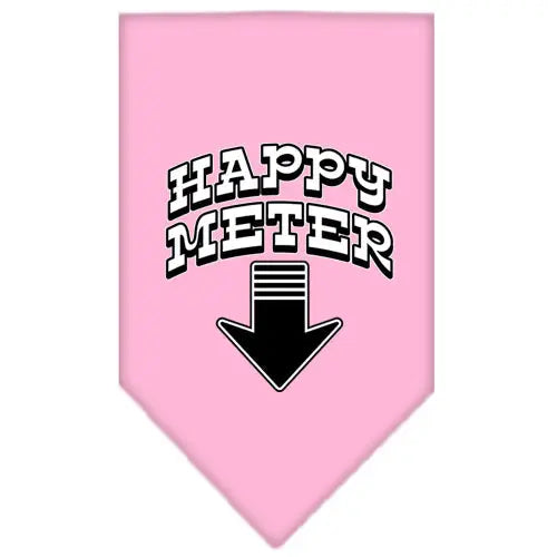 Happy Meter Screen Print Bandana Light Pink Large Default Title