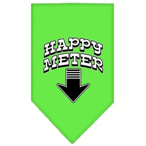 Happy-Meter-Screen-Print-Bandana-Lime-Green-Small-GreatEagleInc-319814629