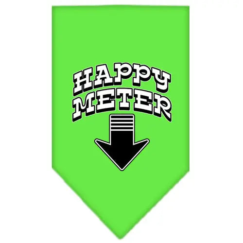 Happy Meter Screen Print Bandana Lime Green Small Default Title