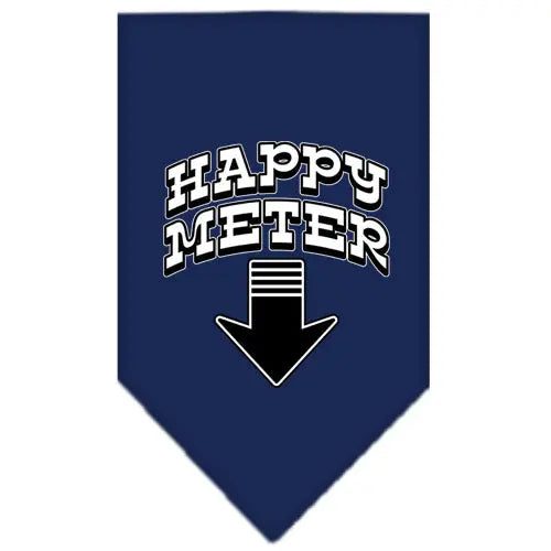 Happy Meter Screen Print Bandana Navy Blue Large Default Title