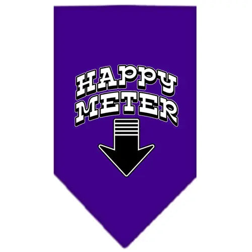 Happy Meter Screen Print Bandana Purple Large Default Title