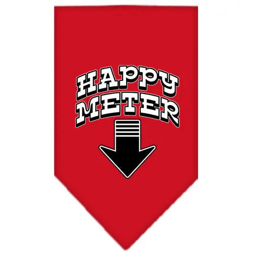 Happy Meter Screen Print Bandana Red Large Default Title