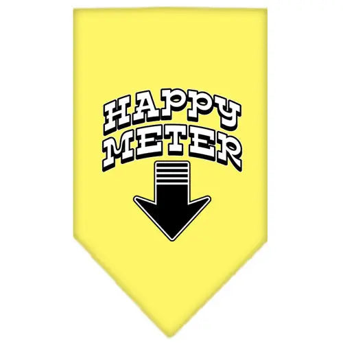 Happy Meter Screen Print Bandana Yellow Large Default Title