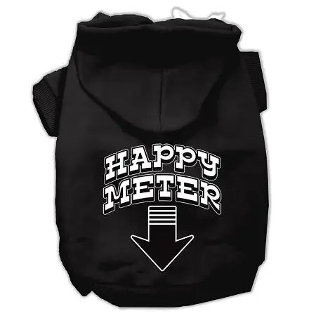 Happy Meter Screen Printed Dog Pet Hoodies Black Size Xxxl Default Title