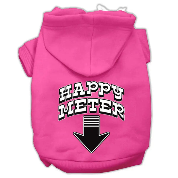 Happy Meter Screen Printed Dog Pet Hoodies Bright Pink Size Med Default Title