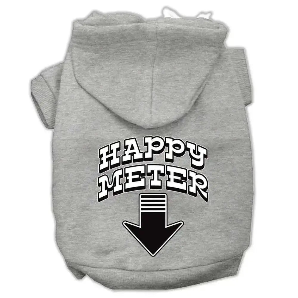 Happy-Meter-Screen-Printed-Dog-Pet-Hoodies-Grey-Size-Xl-GreatEagleInc-320175851