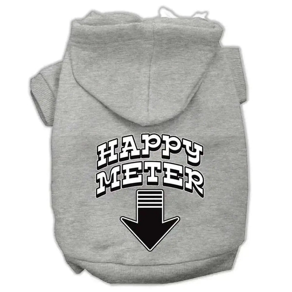 Happy-Meter-Screen-Printed-Dog-Pet-Hoodies-Grey-Size-Xl-GreatEagleInc-320175851
