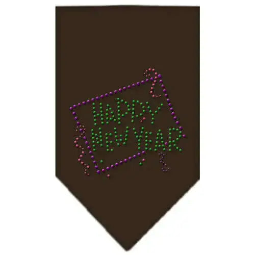 Happy-New-Year-Rhinestone-Bandana-Cocoa-Small-GreatEagleInc-319030568