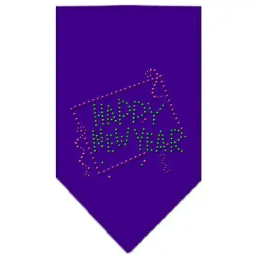 Happy-New-Year-Rhinestone-Bandana-Purple-Large-GreatEagleInc-319030949