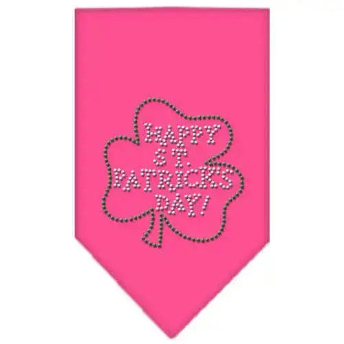 Happy-St-Patrick_s-Day-Rhinestone-Bandana-Bright-Pink-Small-GreatEagleInc-319028731