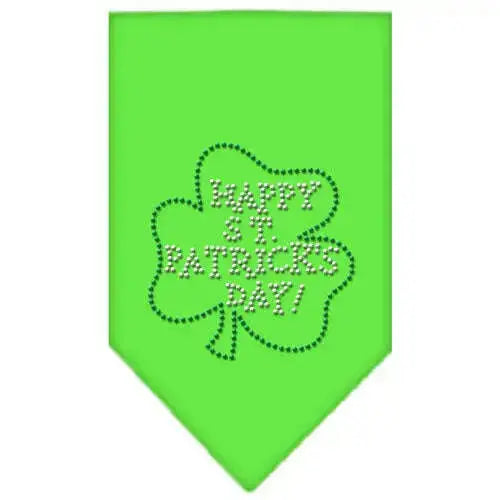 Happy-St-Patrick_s-Day-Rhinestone-Bandana-Lime-Green-Small-GreatEagleInc-319028598