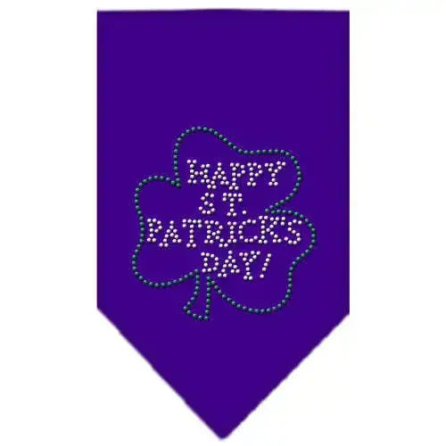 Happy-St-Patrick_s-Day-Rhinestone-Bandana-Purple-Small-GreatEagleInc-319028276