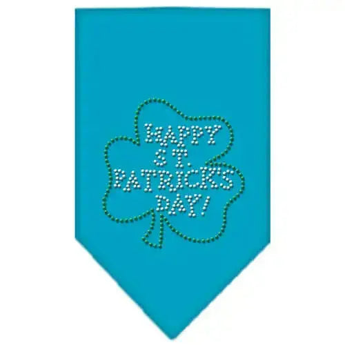 Happy-St-Patrick_s-Day-Rhinestone-Bandana-Turquoise-Small-GreatEagleInc-319028036