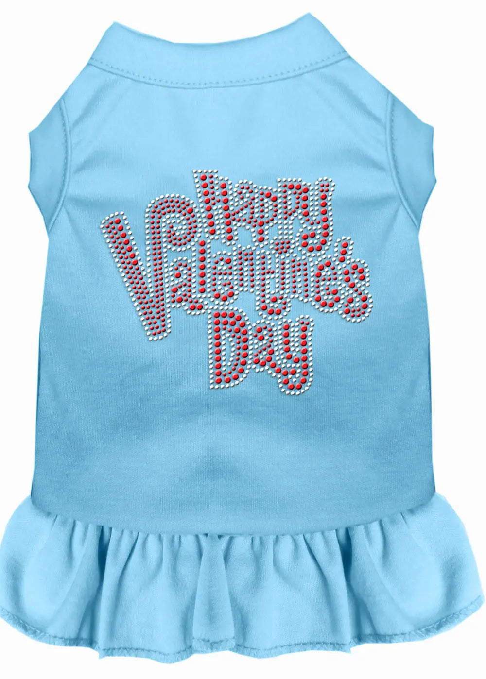 Happy Valentines Day Rhinestone Dress Baby Blue Xl Default Title