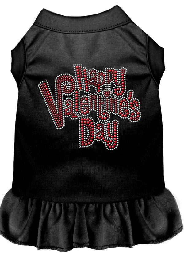 Happy Valentines Day Rhinestone Dress Black Med Default Title