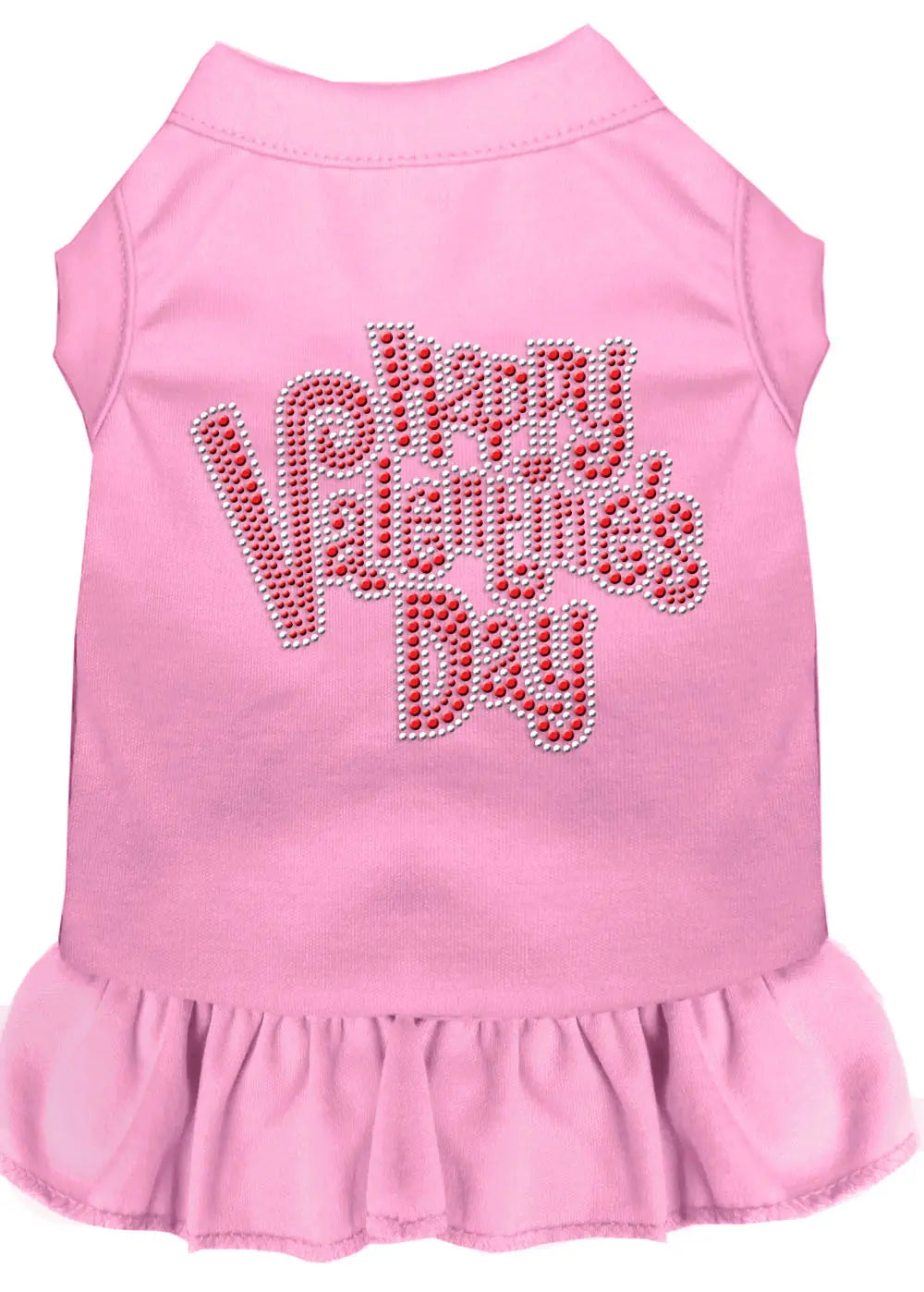 Happy Valentines Day Rhinestone Dress Light Pink Lg Default Title