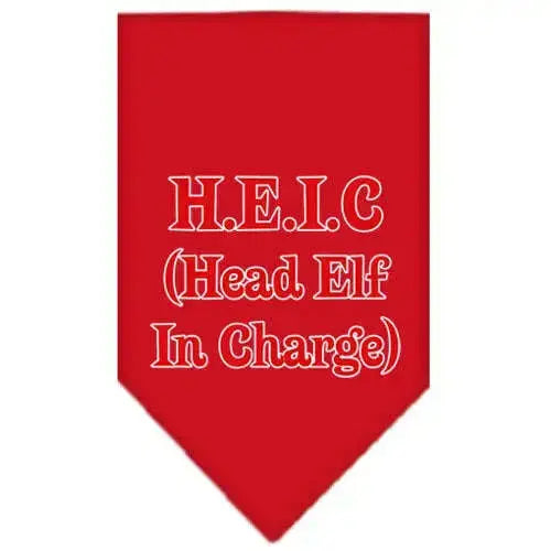 Head-Elf-In-Charge-Screen-Print-Bandana-Red-Large-GreatEagleInc-333816647
