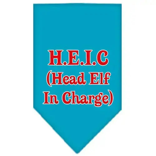 Head-Elf-In-Charge-Screen-Print-Bandana-Turquoise-Small-GreatEagleInc-333835817