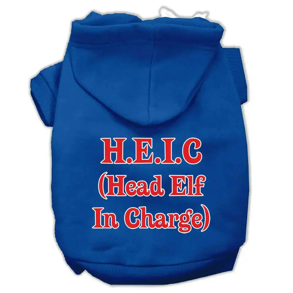 Head-Elf-In-Charge-Screen-Print-Pet-Hoodies-Blue-Size-Xl-GreatEagleInc-319386258