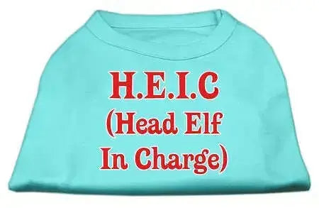 Head-Elf-In-Charge-Screen-Print-Shirt-Aqua-Lg-GreatEagleInc-333669130