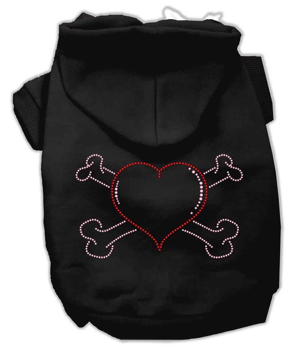 Heart And Crossbones Hoodies Black Xxxl Default Title