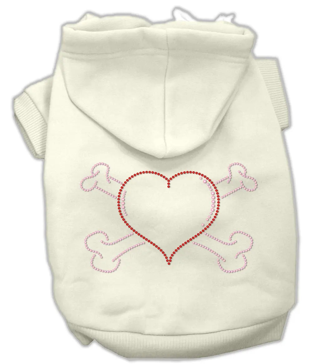 Heart And Crossbones Hoodies Cream L Default Title
