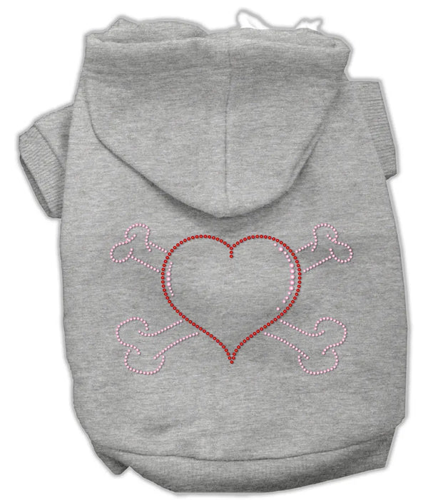 Heart And Crossbones Hoodies Grey S Default Title