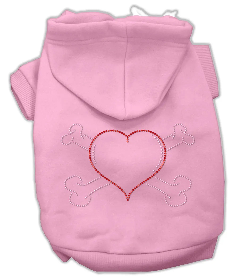 Heart And Crossbones Hoodies Pink Xs Default Title