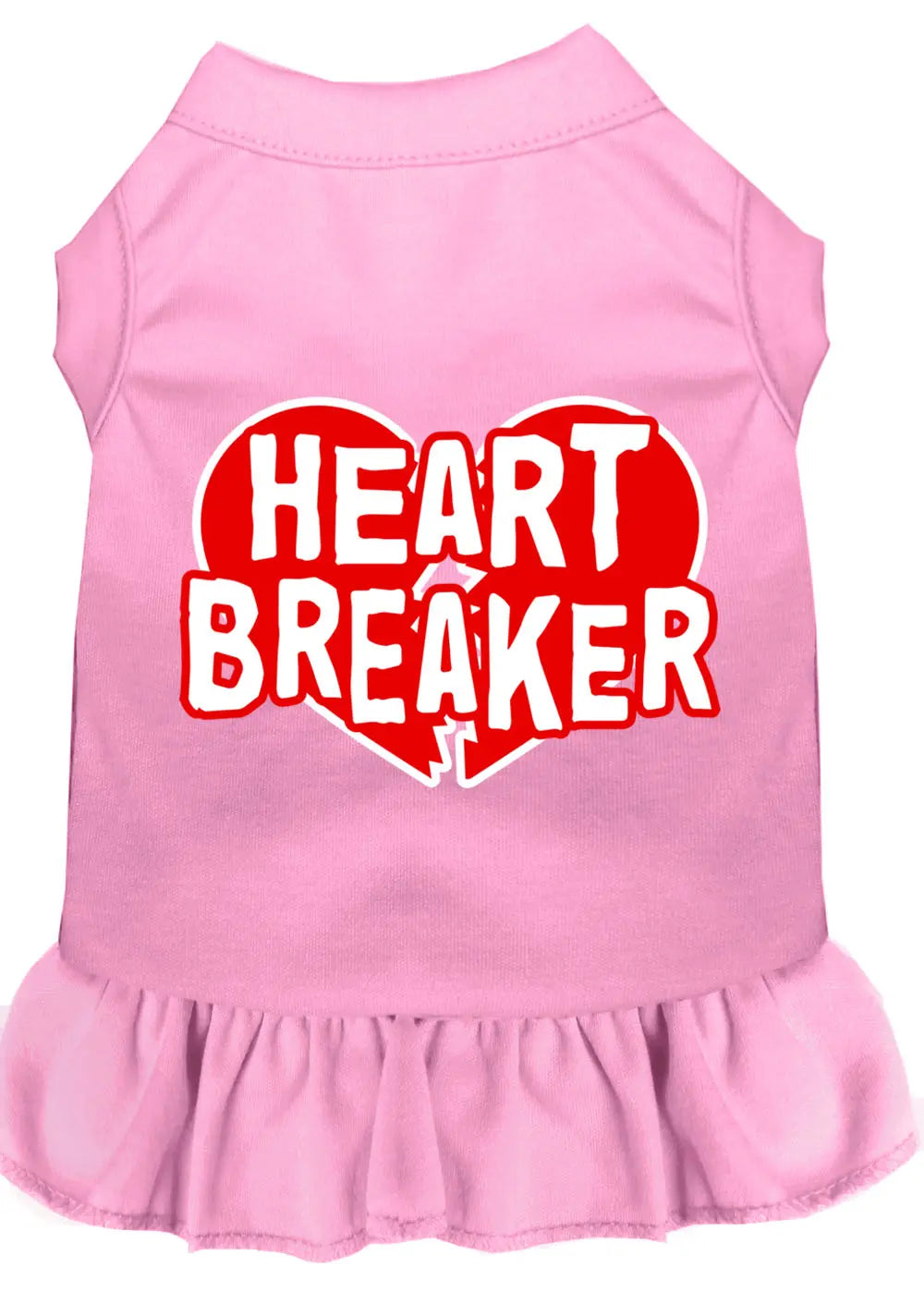 Heart Breaker Screen Print Dress Light Pink Sm Default Title