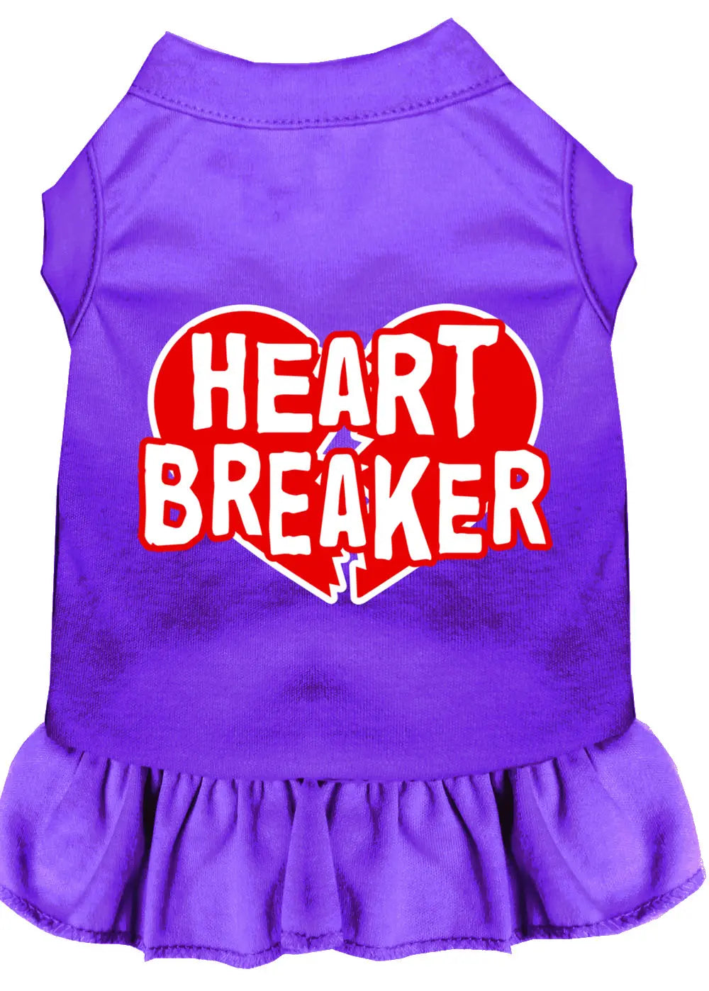 Heart Breaker Screen Print Dress Purple Xxxl Default Title
