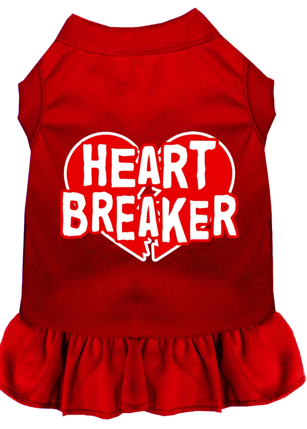 Heart Breaker Screen Print Dress Red Lg Default Title