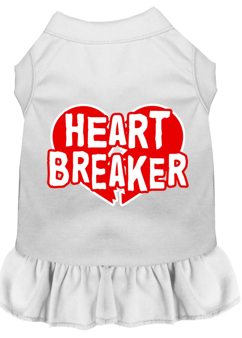 Heart Breaker Screen Print Dress White Xl Default Title