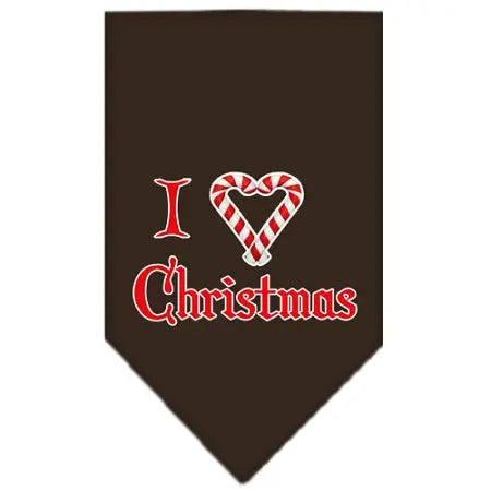 Heart Christmas Screen Print Bandana Cocoa Large Default Title