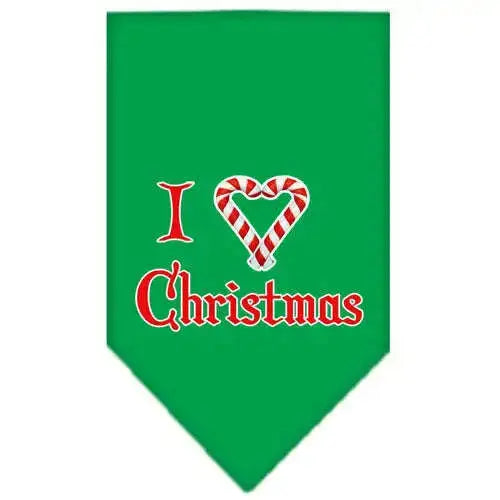 Heart-Christmas-Screen-Print-Bandana-Emerald-Green-Large-GreatEagleInc-319835681