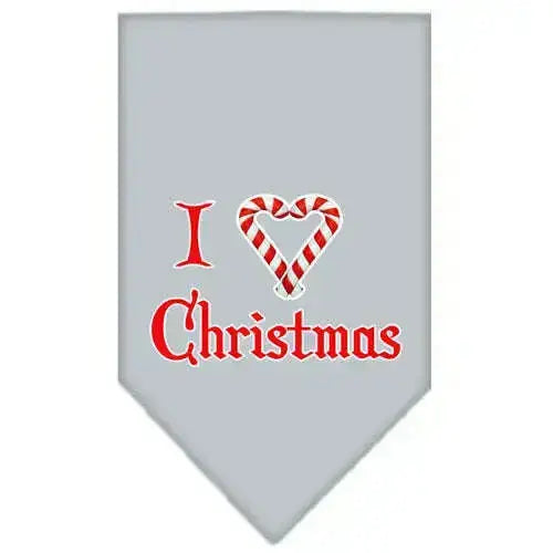 Heart-Christmas-Screen-Print-Bandana-Grey-Large-GreatEagleInc-319835596