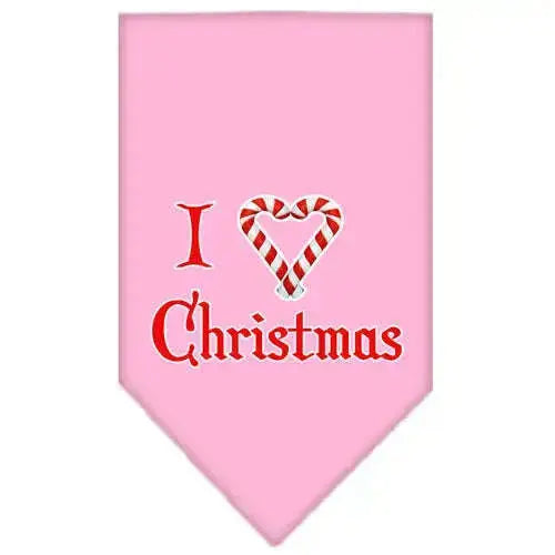 Heart-Christmas-Screen-Print-Bandana-Light-Pink-Small-GreatEagleInc-319833931