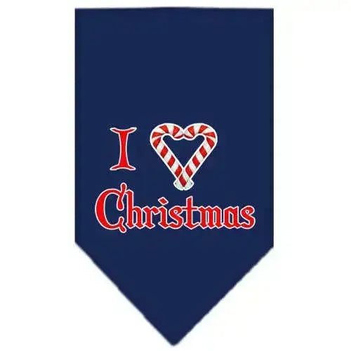Heart-Christmas-Screen-Print-Bandana-Navy-Blue-Small-GreatEagleInc-319833862