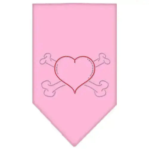 Heart-Crossbone-Rhinestone-Bandana-Light-Pink-Large-GreatEagleInc-319027248