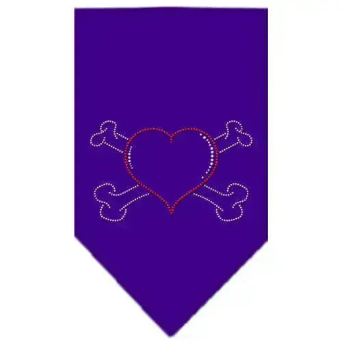 Heart-Crossbone-Rhinestone-Bandana-Purple-Small-GreatEagleInc-319306853