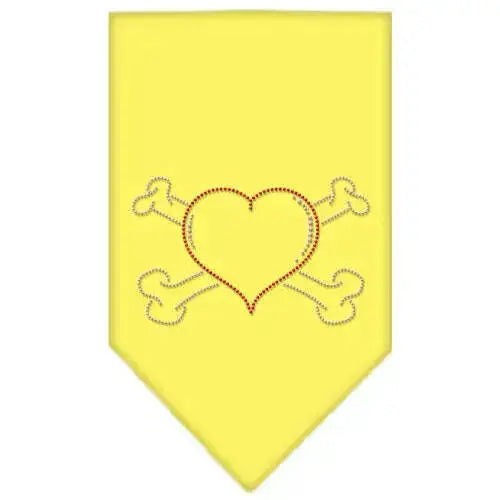 Heart-Crossbone-Rhinestone-Bandana-Yellow-Small-GreatEagleInc-319306540
